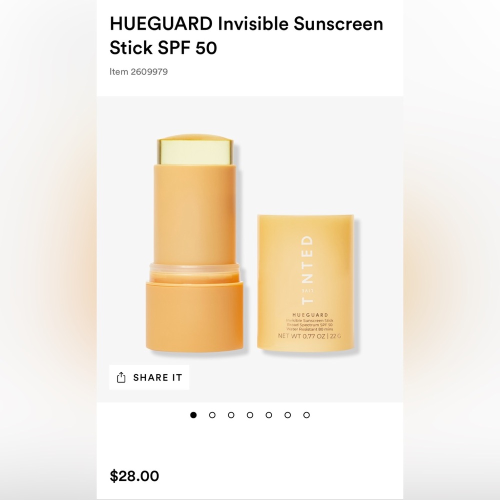 Live tinted hueguard sunscreen stick
